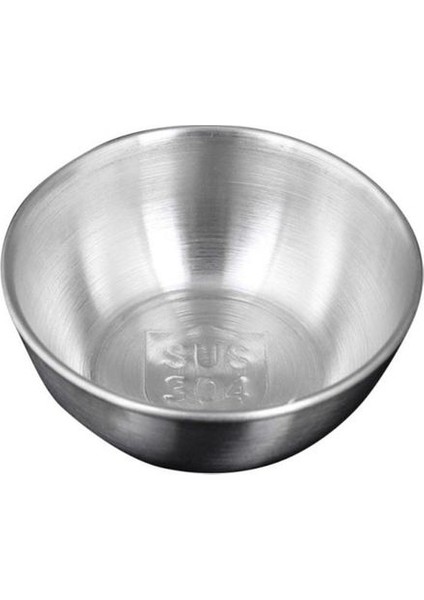 SILVER-60ML 304 Paslanmaz Çelik Yuvarlak Sirke Küçük Daldırma Sos Kabı Mutfak Aracı Meze Servis Tepsisi Sos Tabağı (Yurt Dışından)