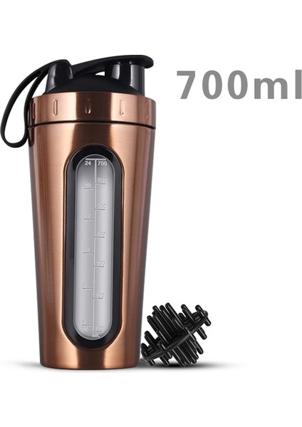 Altın Shaker Şişesi 700 M / 28 Oz Paslanmaz Çelik Shaker Şişesi, Çırpma Topu Peynir Altı Suyu Proteini Su Şişesi Sızdırmaz Spor Salonu Mikser Spor Shaker, Win ile (Yurt Dışından) fiyatları