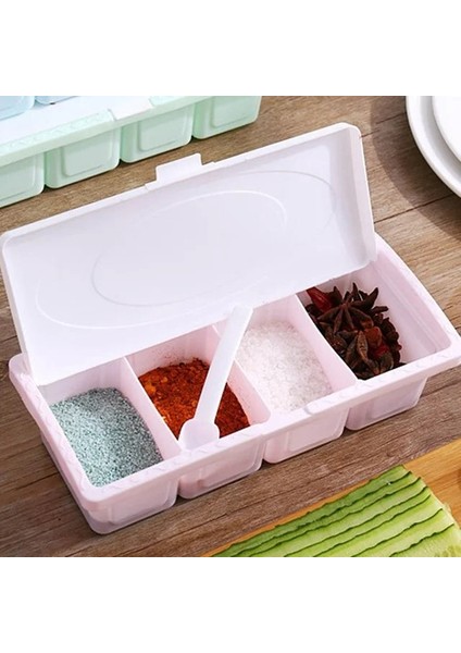 Pk 4 Izgaralar Baharat Kutusu Çeşni Saklama Kabı Raf Baharat Kavanoz Kaşık Baharat Kutusu Saklama Kabı Baharat Kavanozları Baharat (Yurt Dışından)