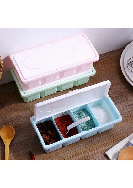 Pk 4 Izgaralar Baharat Kutusu Çeşni Saklama Kabı Raf Baharat Kavanoz Kaşık Baharat Kutusu Saklama Kabı Baharat Kavanozları Baharat (Yurt Dışından) fiyatları