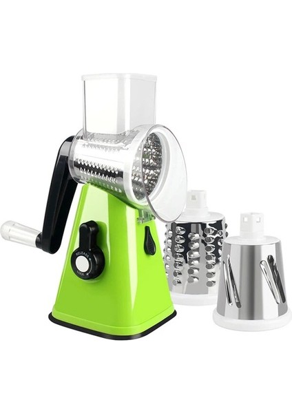 Yeşil 3 In 1 Çok Fonksiyonlu Davul Kesici Dilimleme Döner Rende Mutfak Robotu Havuç Peynir Sebze Parçalayıcı Chopper Mutfak Aracı (Yurt Dışından)