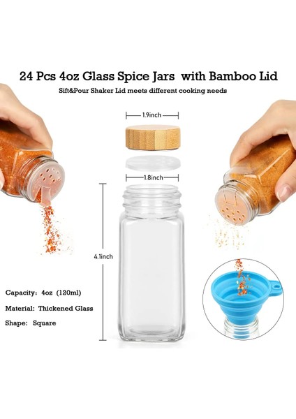 1 Parça Mutfak Organizatör ve Saklama Kabı Bambu Kapaklı Cam Baharat Kavanozları Tuz ve Biber Çalkalayıcılar Baharat Organizatör Baharat Kavanoz Seti (Yurt Dışından) fırsatları