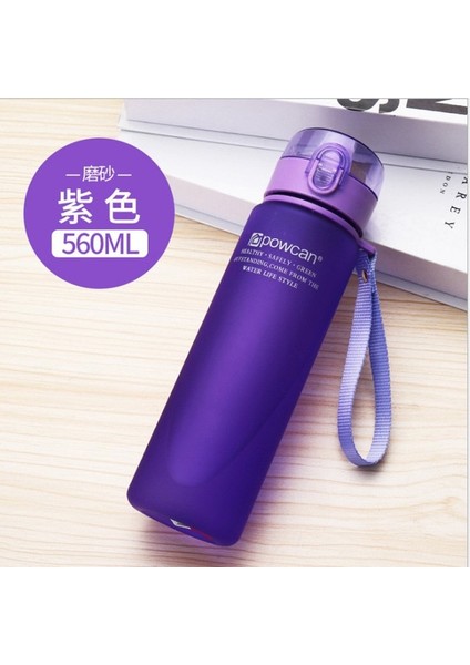 Mat Mor 400ML 400ML/560ML Su Bardağı Spor Su Şişesi Çift Su Bardağı Plastik Taşınabilir Su Deposu Anti-Damla Açık Halat Su Şişesi (Yurt Dışından)