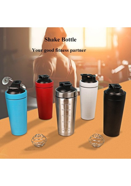 Şerit 750 ml Gym Yoga Spor Fitness Peynir Altı Suyu Protein Tozu Çalkalayıcı Su Şişesi 304 Paslanmaz Çelik Albümen Tozu Milkshake Kahve Çalkalama Fincan (Yurt Dışından) modelleri