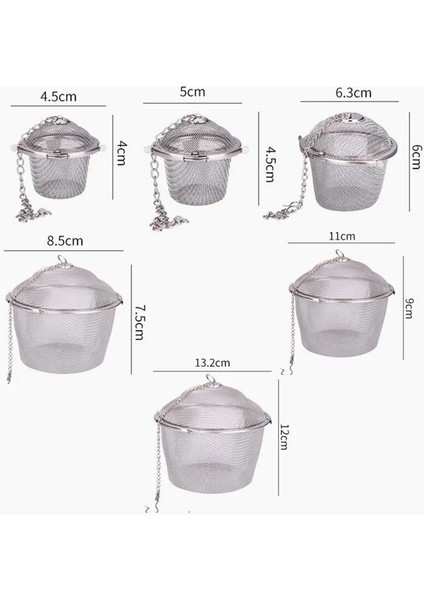 13.5 cm Baharat Baharat Topu Sepeti Çay Topu Paslanmaz Çelik Lezzet Torbası Tencere Tadı Halojen Kutu Çanta Çorba Tadı Kutusu Süzgeç Sepeti (Yurt Dışından) indirimleri