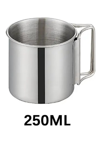 250ML> 1l 250/350/500ML Kamp Kupası Taşınabilir Karabina Bardak Açık Su Bardağı Kupa Katlanabilir Saplı Mutfak Drinkware Paslanmaz Çelik (Yurt Dışından)