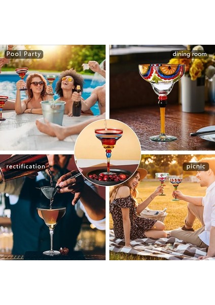Şeffaf 270 ml Yaratıcı Renkli Şampanya Bardakları Kokteyl Bardakları Margarita Şarap Bardağı El Yapımı Kurşunsuz Kadeh Bardak Ev Bar Düğün Parti Için (Yurt Dışından)