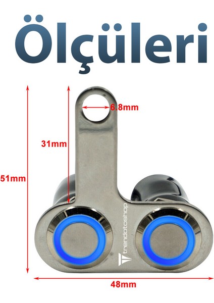 Universal Motosiklet Açma Kapama Düğmesi Çift Tuşlu Işıklı Gidon Bağlantılı Aç Kapa Tuşu fırsatları