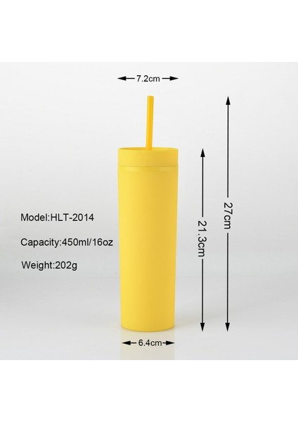 Renk 13 Sıcak Satış 16 Oz Akrilik Ince Sıska Bardak Renkli Mat Su Kapaklı Şişe Saman Çift Duvar Yeni Yıl Partisi Hediyeleri Için (Yurt Dışından) modelleri