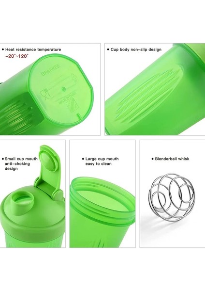Yeşil 400 ml 400 ml Blender Shaker Şişe Paslanmaz Çırpma Topu ile Bpa Ücretsiz Plastik Protein Shakes Toz Egzersiz Spor Salonu Için Sızdırmaz (Yurt Dışından) indirimleri