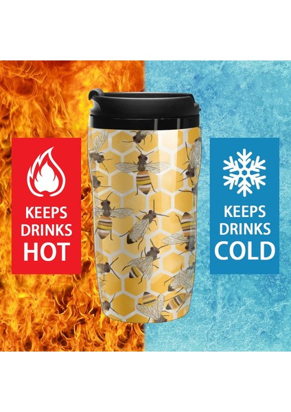 250 ml Yeni Arılar Petek Seyahat Kahve Kupa Kahve Fincanı Çay Bardağı Kahve Aksesuarı Fincan Kahve Seti (Yurt Dışından)
