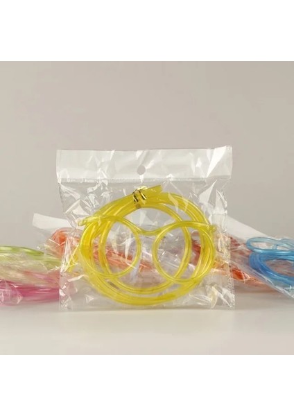 Sarı Kaprisli Gözlük Pipet Sakallı Çılgın Komik Plastik Sanat Pipetler Içecekleri Yudumlamanın Eğlenceli ve Benzersiz Yolu Mutfak Aksesuarları (Yurt Dışından)