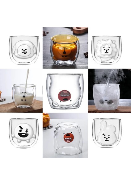 Bir 3D 2 Katmanlı Güzel Ayı Yenilikçi Bira Gözlük Cam Kupa Isıya Dayanıklı Çift Duvar Kahve Fincanı Süt Suyu Noel Kupa (Yurt Dışından) fiyatları