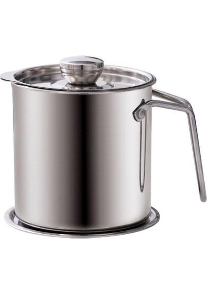 1.3l Siyah Kavrama 1.2l Paslanmaz Çelik Yağ Süzgeç Pot Konteyner Sürahi Saklama Kutusu Filtre ile Pişirme Yağı Pot Mutfak Ev Aletleri Için (Yurt Dışından)