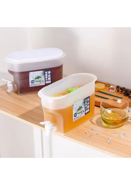 5l 5l Soğuk Su Isıtıcısı Musluk Buzdolabı Soğuk Su Kovası Limonata Şişesi Içecek Su Sebili Drinkware Yaz Için (Yurt Dışından)