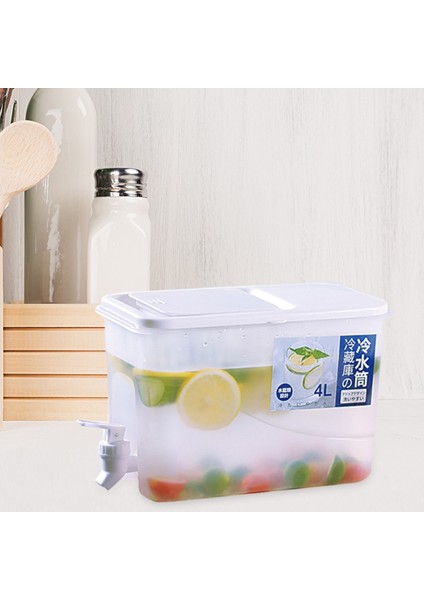 C Beyaz 3.5l 4l Su Isıtıcısı Meyve Çayı Kovası Musluk Buzdolabı Buz Soğuk Şişe Konteyner Mutfak Büyük Kapasiteli Soğuk Su Sürahi (Yurt Dışından) modelleri