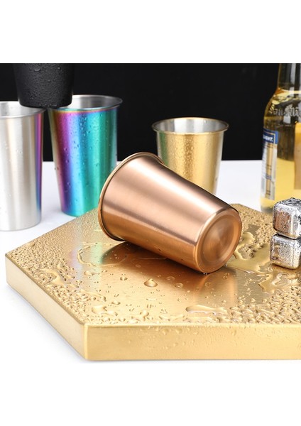 Gül Altın 350ML 350/500ML Paslanmaz Çelik Bardak Ev Bira Ofis Barı Soğuk Su Içecekleri Kahve Tumbler Süt Mutfak Drinkware Kupa Yeniden Kullanılabilir (Yurt Dışından) fırsatları