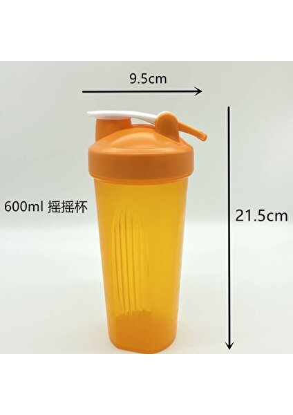 Siyah 600 ml Dropshipme Taşınabilir Shaker Şişe Protein Shake Spor Salonu Karıştırma Fincan Spor Spor Su Şişeleri Saplı Açık Mikser Kupa (Yurt Dışından)