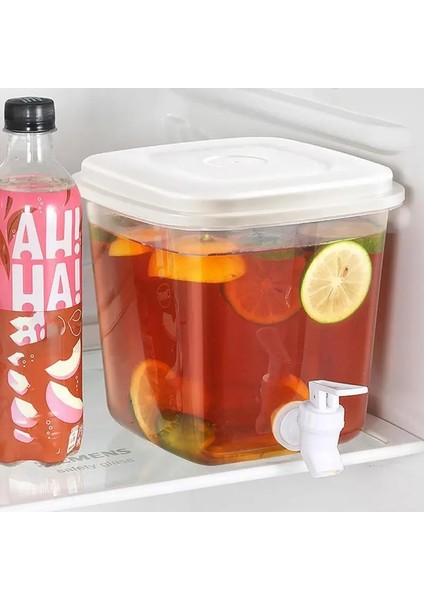 Beyaz Içecek Sebili Soğuk Su Isıtıcısı Musluklu Su Sebili Sürahi Içecek Limonata Suyu Kovası Yaz Içeceği Tıkaç Şişesi (Yurt Dışından)