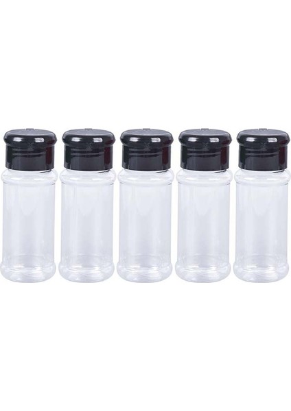 Yeşil 5 Adet 100 ml Plastik Baharat Tuz Biber Çalkalayıcılar Baharat Kavanoz Barbekü Çeşni Sirke Şişeleme (Yurt Dışından)
