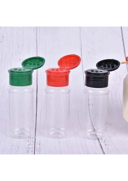 Yeşil 5 Adet 100 ml Plastik Baharat Tuz Biber Çalkalayıcılar Baharat Kavanoz Barbekü Çeşni Sirke Şişeleme (Yurt Dışından)
