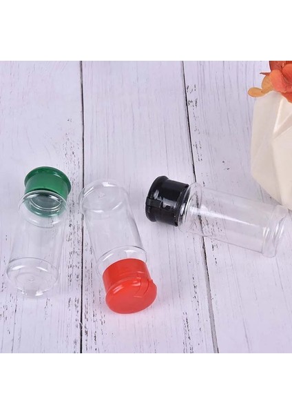 Yeşil 5 Adet 100 ml Plastik Baharat Tuz Biber Çalkalayıcılar Baharat Kavanoz Barbekü Çeşni Sirke Şişeleme (Yurt Dışından)
