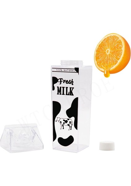 Taze Süt Siyah 500ML Mutfağım 500ML Bpa Içermeyen Süt Spor Su Şişesi Su Isıtıcısı Benim Sevimli Karikatür Yaratıcı Açık Hava Plastik Taze Gourde Şişeleri Drinkware (Yurt Dışından)
