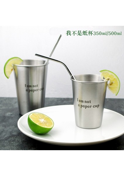 1 Adet Karakter 350ML 350ML Avrupa Sanayi Tarzı 304 Paslanmaz Çelik Su Bardakları Ev Ofis Kullanımı Gargara Bardağı Sprey Boya Bira Soğuk Içecekler Bardak (Yurt Dışından)