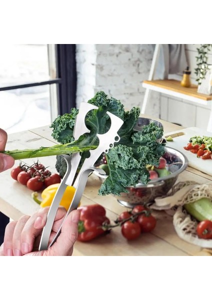 Herb Chopper Yeşiller Striptizci Salata Chopper Mutfak Herb Yaprak Sıyırma Aracı Mutfak Için Soyucular (Yurt Dışından)