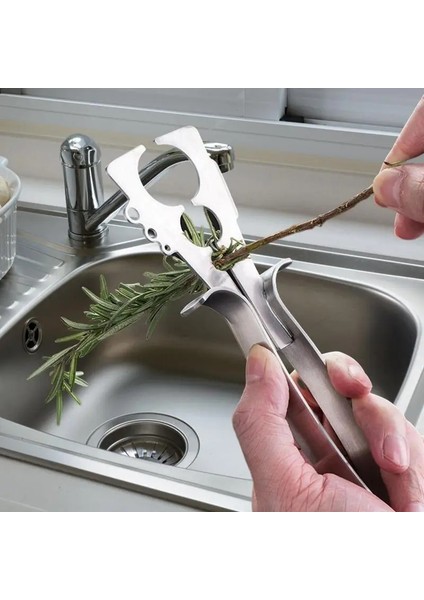 Herb Chopper Yeşiller Striptizci Salata Chopper Mutfak Herb Yaprak Sıyırma Aracı Mutfak Için Soyucular (Yurt Dışından)