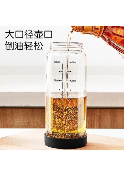 450 ml 2023 Yüksek Borosilikat Anti-Sızıntı Yağdanlık Cam Şişe Yağı Ev Mutfak Baharatlar ile Soya Sosu Sirke Pot Yağ Tankı Otomatik (Yurt Dışından)