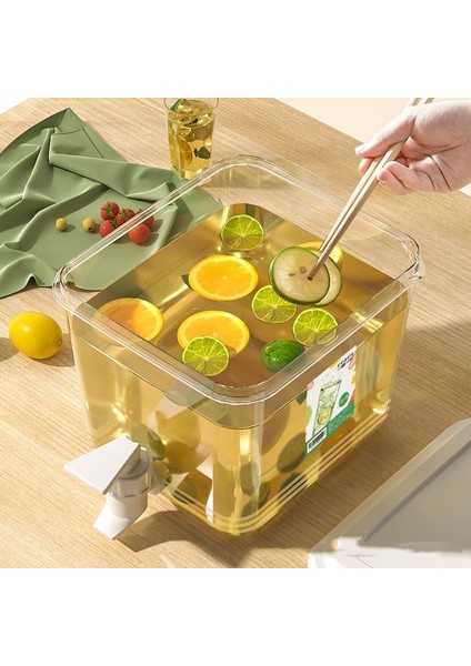 3.5l Su Sürahisi Büyük Buzdolabı Soğuk Su Isıtıcısı Musluklu Plastik Ev Limonata Şişesi Yaz Içecek Dağıtıcı Mutfak Soğuk Su Kovası (Yurt Dışından)