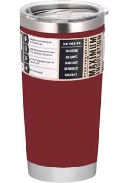 20OZ Gri 3 Logo 30 20 Oz Bardak Çift Duvar Su Termal Termos Kahve Kupa Yetys Matara Paslanmaz Çelik Termos Şişe (Yurt Dışından)