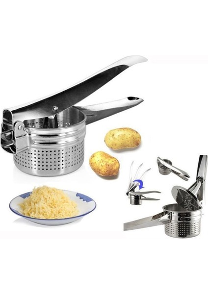 Yeni 2022 Paslanmaz Çelik Patates Ezici Ricer Püresi Meyve Sebze Sıkacağı Kırıcı Basın Sıkacağı Makinesi Mutfak Aracı (Yurt Dışından)
