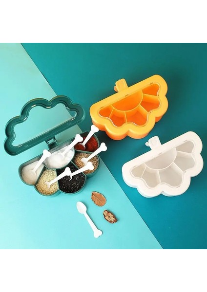 Beyaz Baharat Kutuları Seti Biber Şekerlik Tuzluk Baharat Çalkalayıcı Saklama Kavanozları Gadget Mutfak Aksesuarları Organizatör Çeşni Konteyner (Yurt Dışından)