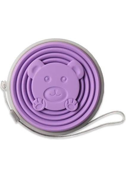 Mor 180 ml Katlanır Bardak Katlanabilir Katlanabilir Teleskopik Silikon Su Şişesi Açık Seyahat Çocuk Bardak Çay Fincanı Ware Sürahi Içecek Su Copa (Yurt Dışından)