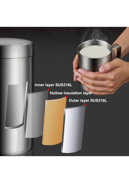 2 S 210-500ML 210/280/400/500ML Su Bardağı Çift Duvar Yalıtımlı Paslanmaz Çelik Kupalar Kahve Şişesi Bardak Içme Mil Drinkware Термокружка (Yurt Dışından) modelleri