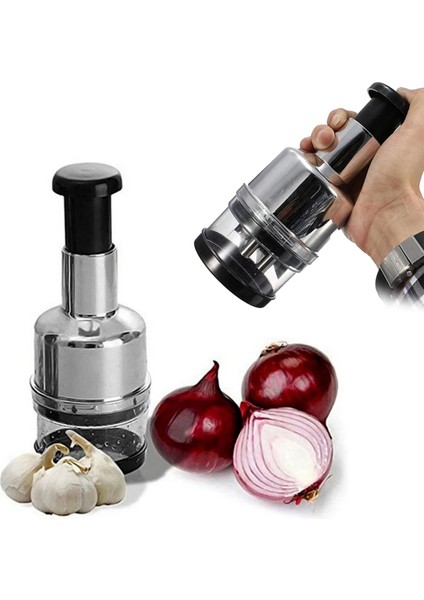 Bir Manuel Soğan Kıyıcı Sarımsak Kırıcı El Baskı Gıda Kesici Et Kıyma El Basın Sebze Öğütücü Için Mutfak Aracı (Yurt Dışından) fiyatları