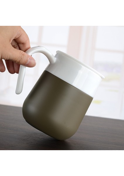 Açık Yeşil 470ML Seyahat Kahve Kupa Sıcak Soğuk Içecekler Için Yalıtımlı LED Sıcaklık Göstergesi Akıllı 304 Paslanmaz Çelik Saplı Kapaklı Termal Kupalar (Yurt Dışından)