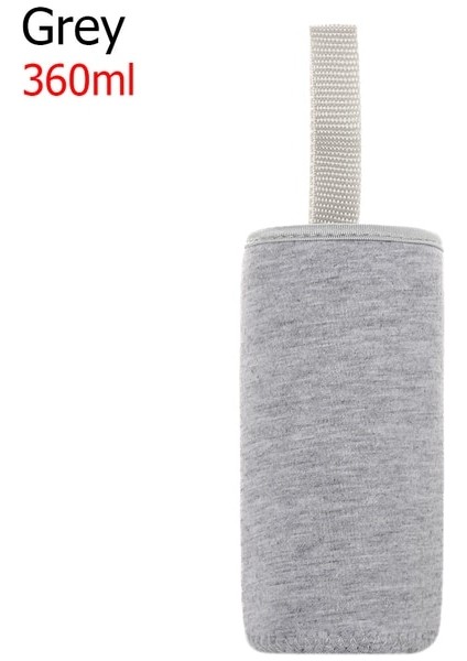 360 ml Gri Kullanışlı Taşınabilir Su Şişesi Kapağı Vakum Bardak Kol Cam Şişe Çantası Kılıfı Su Şişesi Kılıfı Açık Spor Kamp Aksesuarları (Yurt Dışından)