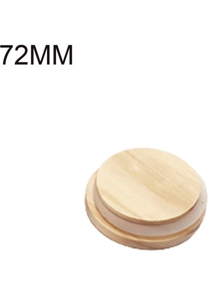72MM Yeniden Kullanılabilir Çam Ahşap Kapak Kapakları Silikon Conta Halkası Bambu Kapaklı Mum Bardak Cam Şişe Kupa Cam Turşu Kavanozu Içme Bardağı Kapağı (Yurt Dışından)