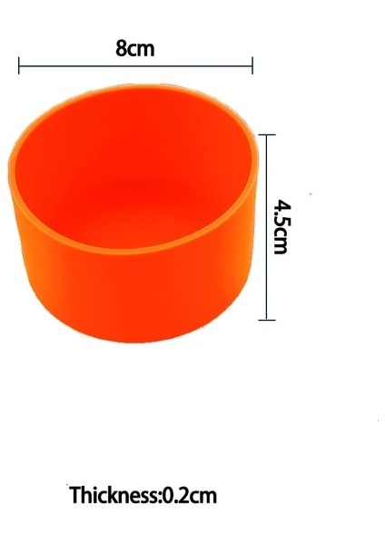 G Turuncu Daha Iyi Bir Yaşam Için 1 Adet 8cm Yumuşak Silikon Kap Alt Kılıf Koruyucu Kovan Cam Su Çay Şişesi Anti Hasar Aksesuarları (Yurt Dışından)