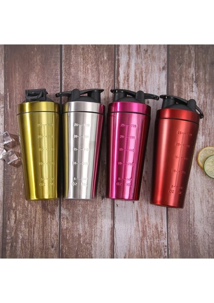 Altın 701-800 ml Protein Shaker Şişesi 304 Paslanmaz Çelik Spor Salonu Shake Su Isıtıcısı Spor Milkshake Mikser Su Şişesi Fitness Için Peynir Altı Suyu Proteini Bpa Içermez (Yurt Dışından) modelleri