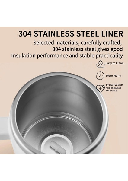 B 301-400 ml Kendini Karıştıran Kupa Kahve Fincanı Şarj Edilebilir Otomatik Manyetik Karıştıran Kahve Kupa Otomatik Kendini Karıştıran Paslanmaz Çelik Bardak Kahve (Yurt Dışından)