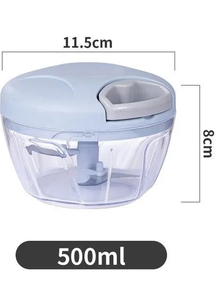 Bluesmall 500/900 ml Çok Fonksiyonlu Mutfak Yiyecek Parçalayıcı Mini Sarımsak Ezici Kırıcı Taşınabilir Kıyma Makinesi Sebze Kesicisi Mutfak Için (Yurt Dışından)