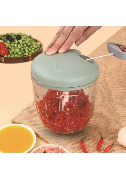 Bluesmall 500/900 ml Çok Fonksiyonlu Mutfak Yiyecek Parçalayıcı Mini Sarımsak Ezici Kırıcı Taşınabilir Kıyma Makinesi Sebze Kesicisi Mutfak Için (Yurt Dışından) fiyatları