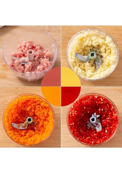 Bluesmall 500/900 ml Çok Fonksiyonlu Mutfak Yiyecek Parçalayıcı Mini Sarımsak Ezici Kırıcı Taşınabilir Kıyma Makinesi Sebze Kesicisi Mutfak Için (Yurt Dışından) fırsatları