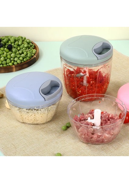 Bluesmall 500/900 ml Çok Fonksiyonlu Mutfak Yiyecek Parçalayıcı Mini Sarımsak Ezici Kırıcı Taşınabilir Kıyma Makinesi Sebze Kesicisi Mutfak Için (Yurt Dışından) indirimleri