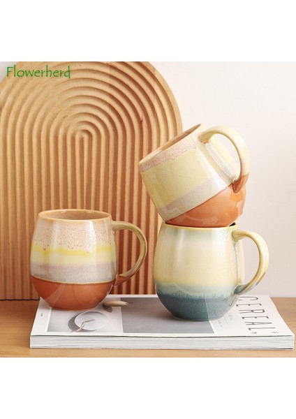 09 500 ml Pot Göbek Kupa Kahve Fincanı Iskandinav Kişilik Çay Bardağı Renkli Yaratıcı Fırın Değişimi Seramik Fincan Kupa Çift Hediye Bardaklar (Yurt Dışından) fiyatları