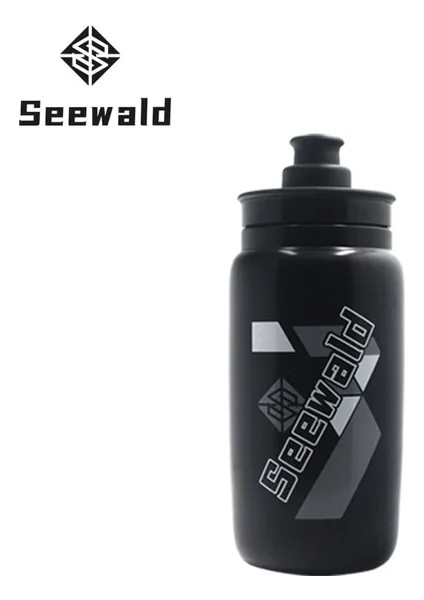 Siyah 550 ml Açık Spor Şişe 550 ml Bisiklet Sürme Sıkma Tipi Su Şişesi Su Bardağı Gıda Sınıfı Malzeme (Yurt Dışından)